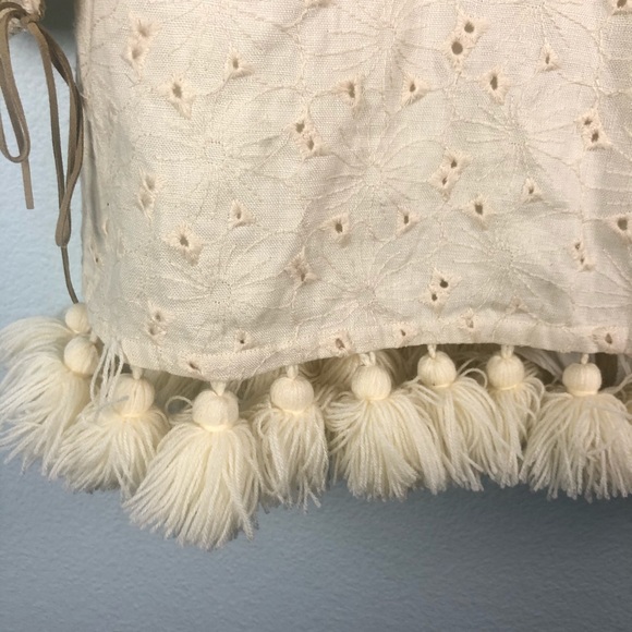 Mar The Jack bell sleeve tassel trim mini dress - Picture 3 of 8